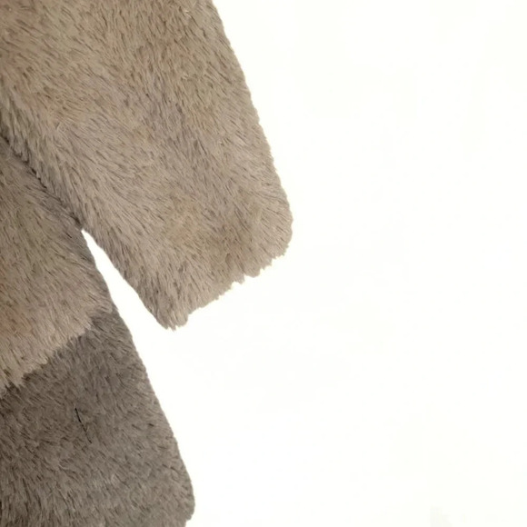 Kenneth Cole Women's Full-Snap Faux Fur Teddy Coat Size XL Color Block Tan Brown - Picture 4 of 8